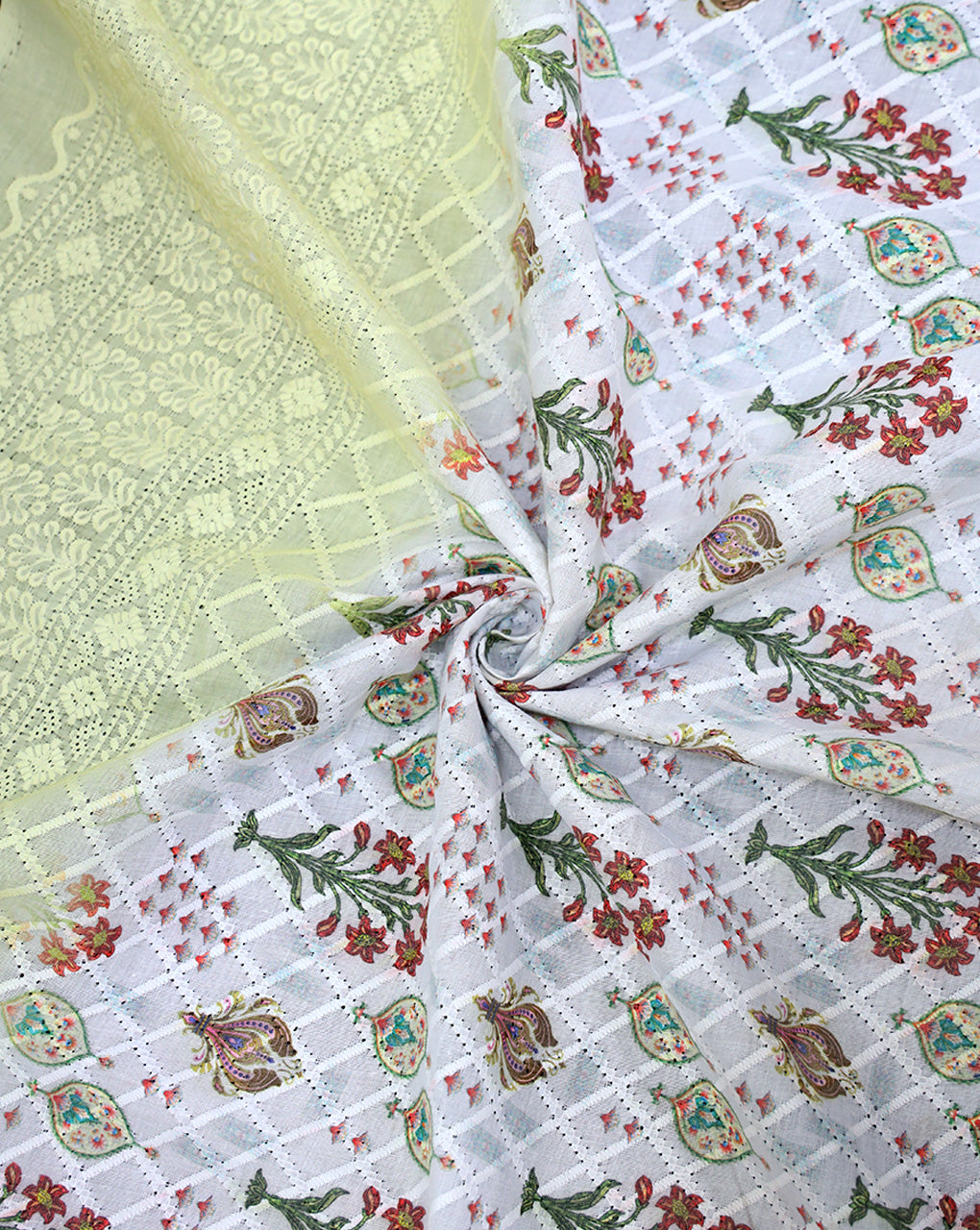 Schiffli Printed Fabric