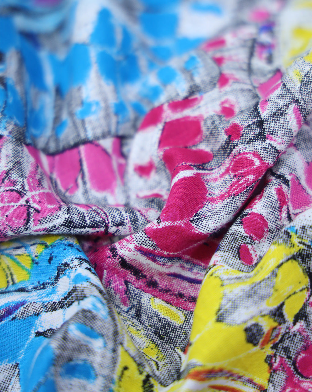 Cotton Schiffli Printed Fabric