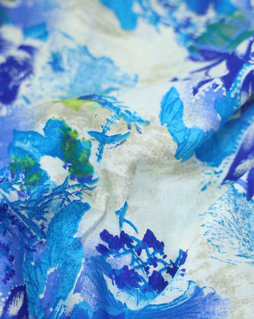 Cotton Schiffli Printed Fabric