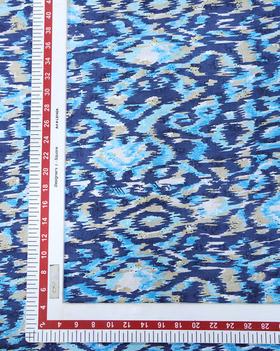 Cotton Schiffli Printed Fabric