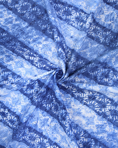 Cotton Schiffli Printed Fabric