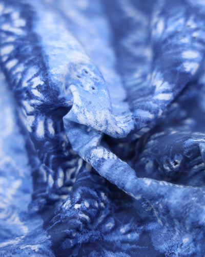 Cotton Schiffli Printed Fabric
