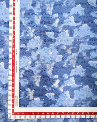 Cotton Schiffli Printed Fabric