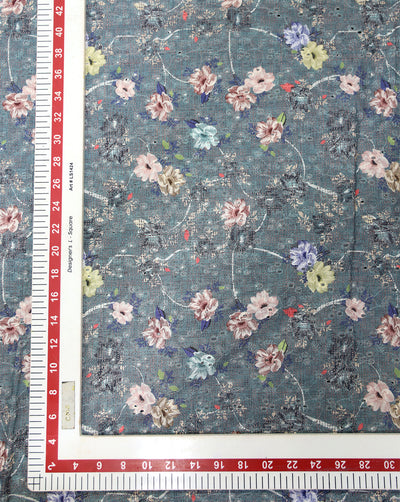 Cotton Schiffli Printed Fabric