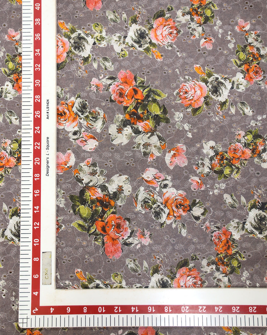 Cotton Schiffli Printed Fabric