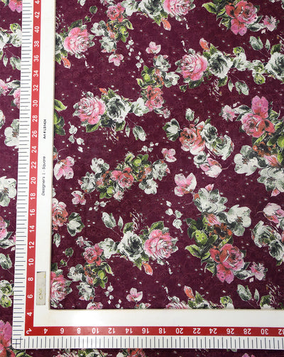 Cotton Schiffli Printed Fabric