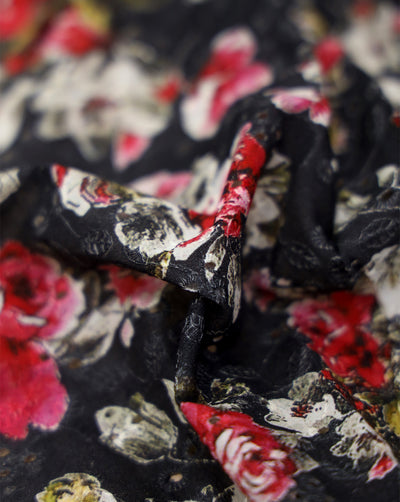 Cotton Schiffli Printed Fabric