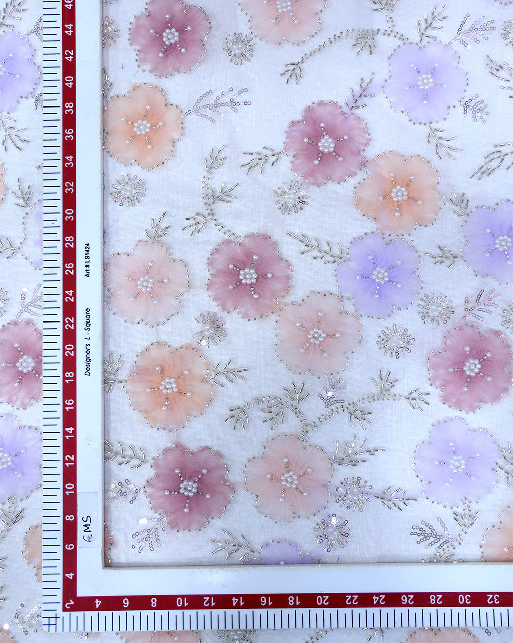 FLORAL CUTDANA NET FABRIC