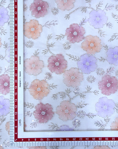 FLORAL CUTDANA NET FABRIC