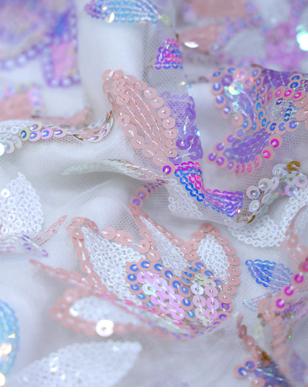 SEQUINS NET FABRIC
