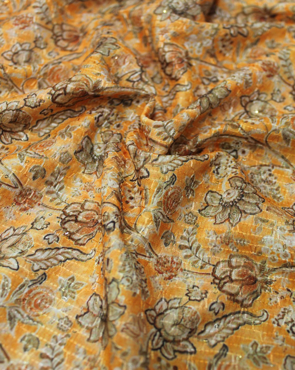 Multicolor Printed Sequins Fabric