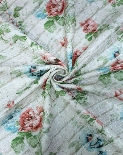 Multicolor Printed Sequins Fabric
