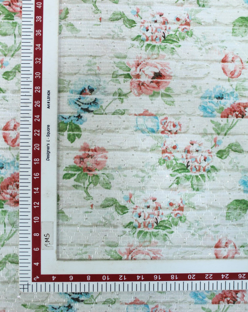 Multicolor Printed Sequins Fabric