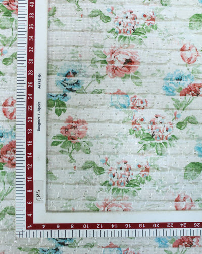 Multicolor Printed Sequins Fabric