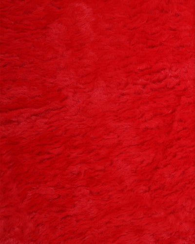 SCARLET RED ARTIFICIAL FUR FABRIC