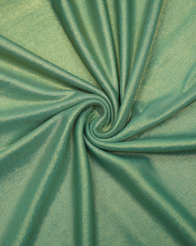 SEA GREEN POLYESTER KNITTED FOIL FABRIC