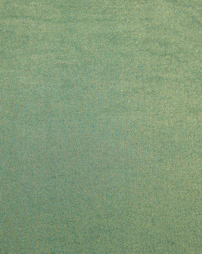 SEA GREEN POLYESTER KNITTED FOIL FABRIC