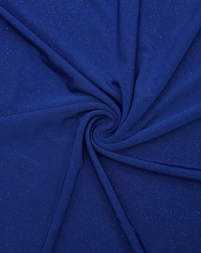 INDIGO POLYESTER KNITTED FOIL FABRIC