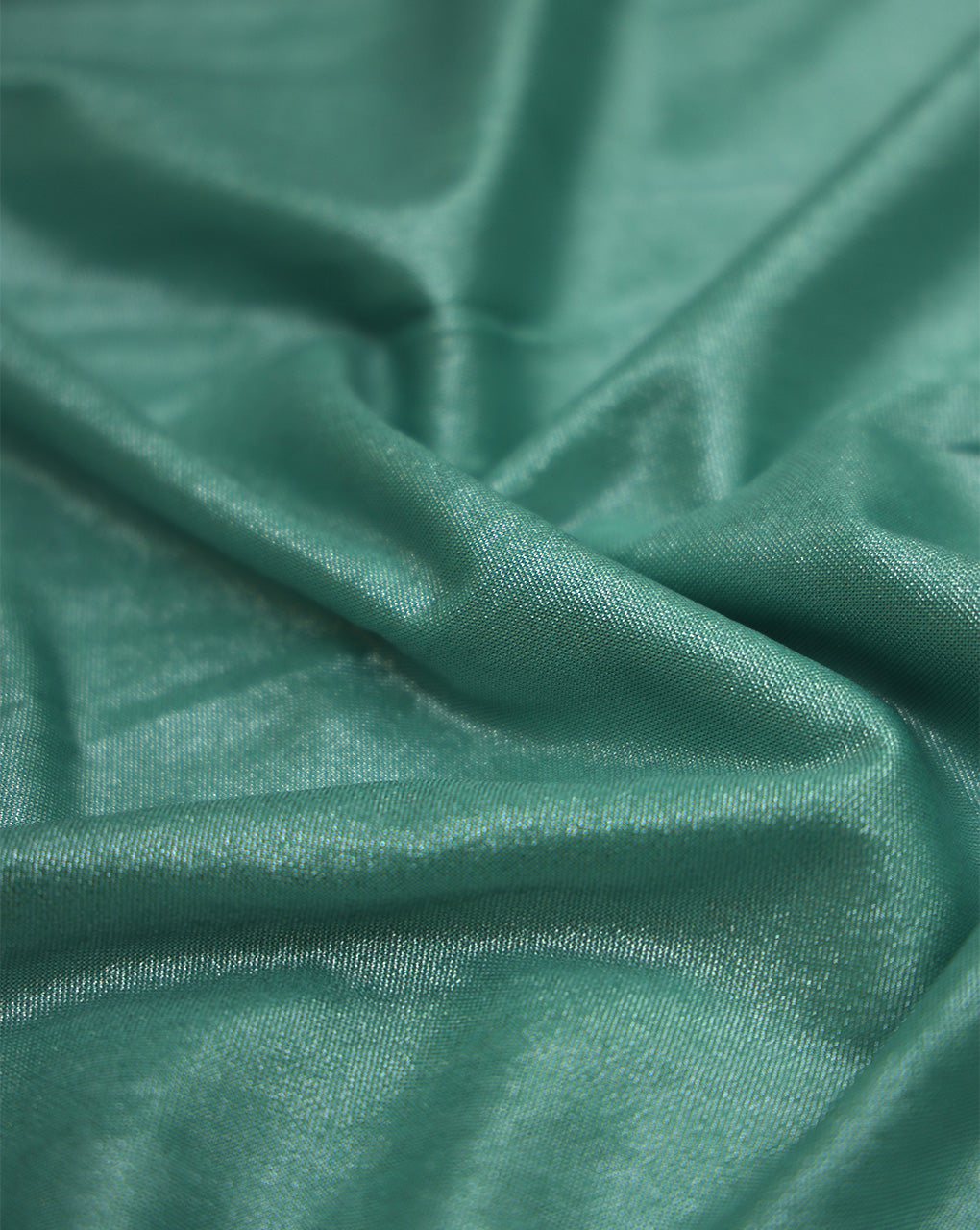 MINT GREEN OLYESTER KNITTED FOIL FABRIC