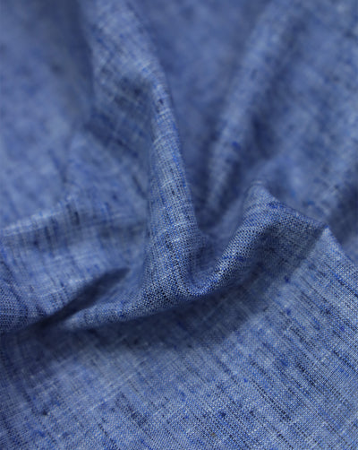 BLUE PLAIN YARN DYED FABRIC