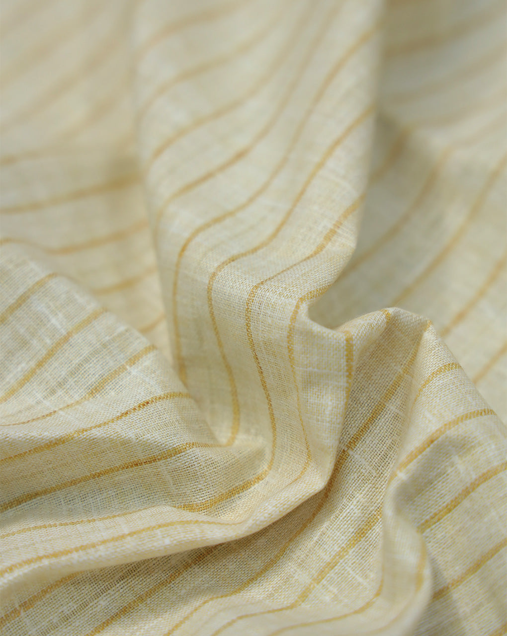 BEIGE-MUSTARD STRIPES DESIGN YARN DYED FABRIC