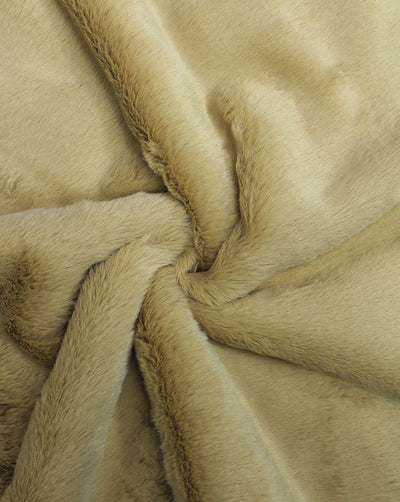 BEIGE ARTIFICIAL FUR FABRIC (WIDTH-58 INCHES)