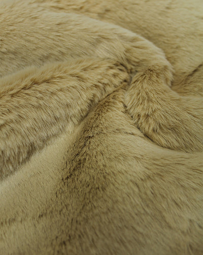 BEIGE ARTIFICIAL FUR FABRIC (WIDTH-58 INCHES)