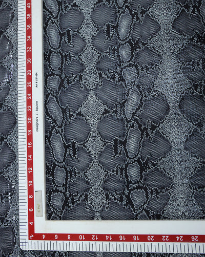 KNITTED FOIL SNAKE PRINT FABRIC