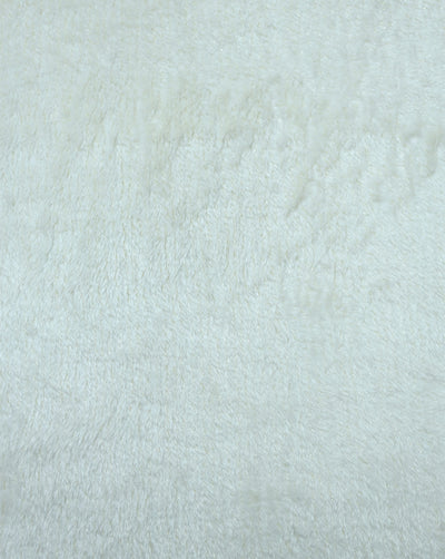 WHITE ARTIFICIAL FUR FABRIC