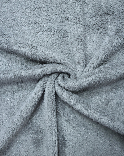 GRAY ARTIFICIAL FUR FABRIC