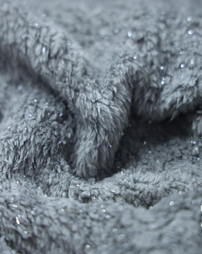 GRAY ARTIFICIAL FUR FABRIC