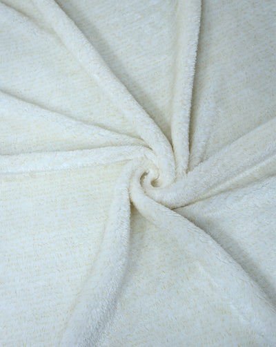 WHITE ARTIFICIAL FUR FABRIC