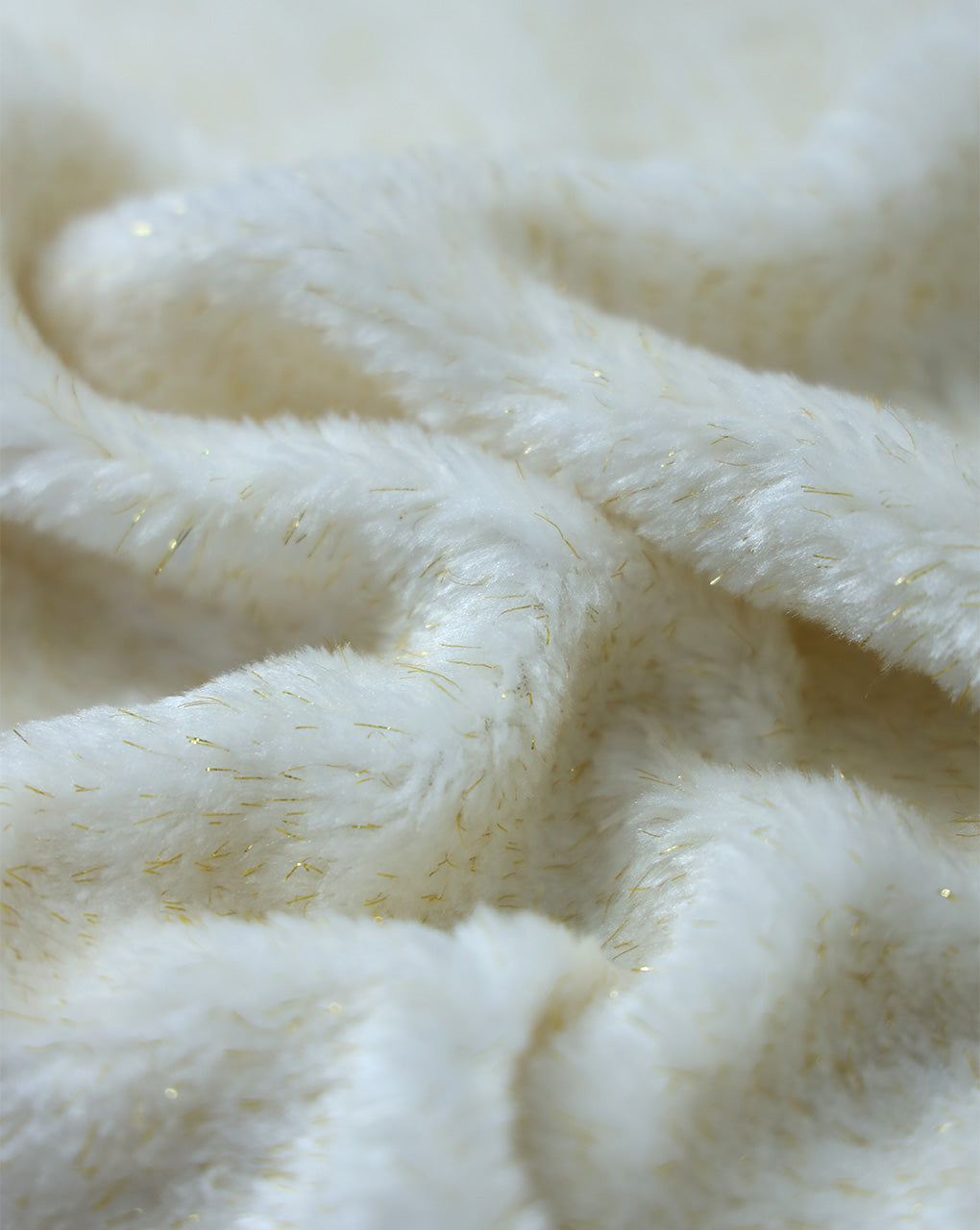 WHITE ARTIFICIAL FUR FABRIC