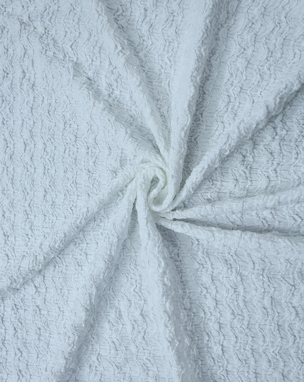 WHITE JACQUARD LYCRA FABRIC
