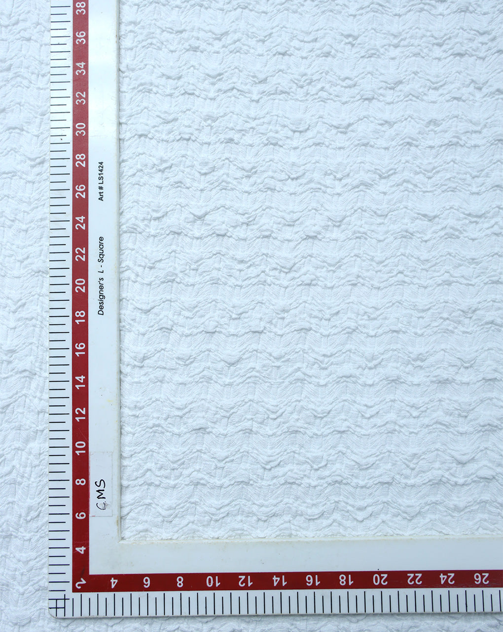 WHITE JACQUARD LYCRA FABRIC