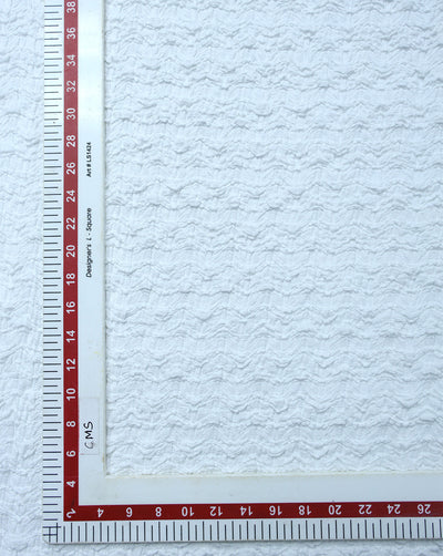WHITE JACQUARD LYCRA FABRIC