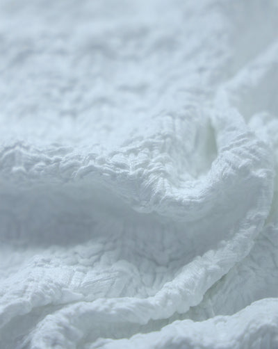 WHITE JACQUARD LYCRA FABRIC