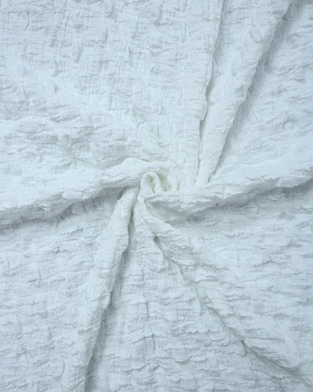 WHITE JACQUARD LYCRA FABRIC