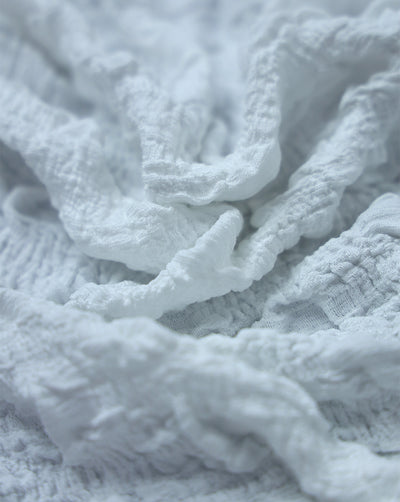 WHITE JACQUARD LYCRA FABRIC