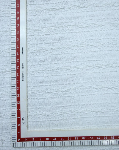 WHITE JACQUARD LYCRA FABRIC