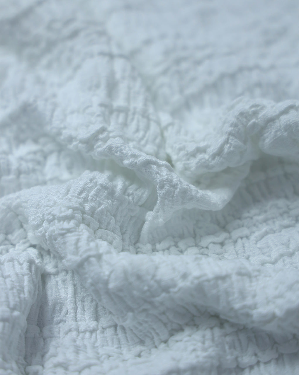 WHITE JACQUARD LYCRA FABRIC