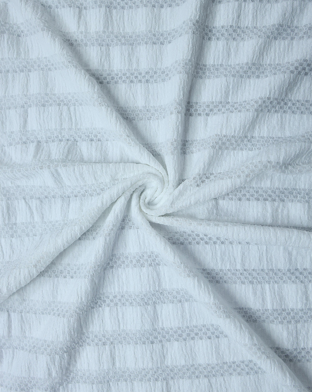 WHITE JACQUARD LYCRA FABRIC