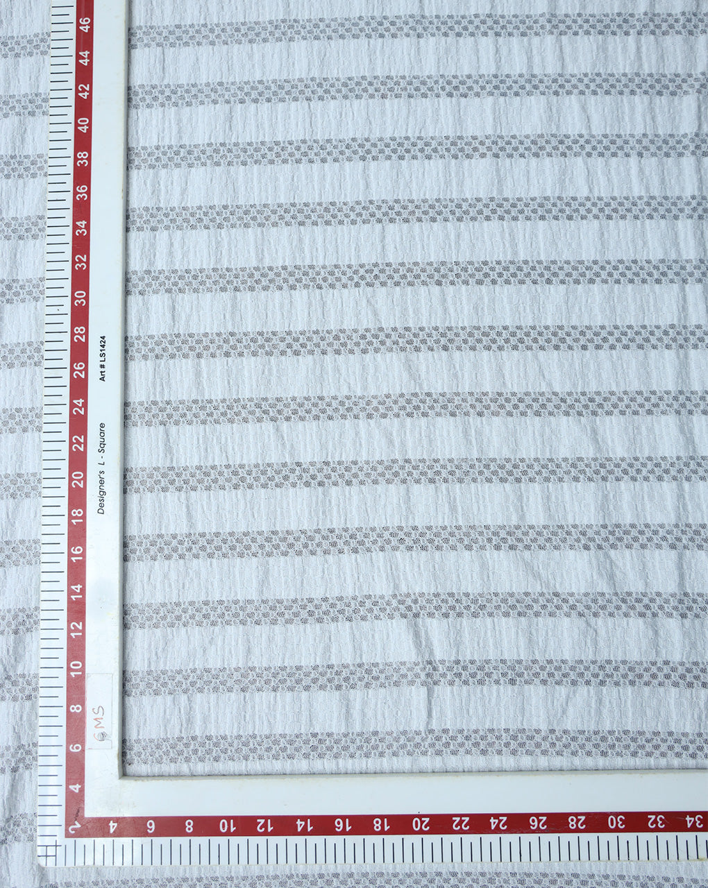 WHITE JACQUARD LYCRA FABRIC