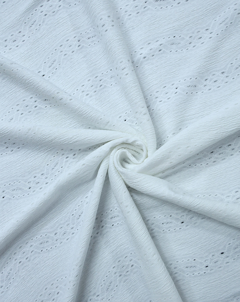 WHITE JACQUARD LYCRA FABRIC