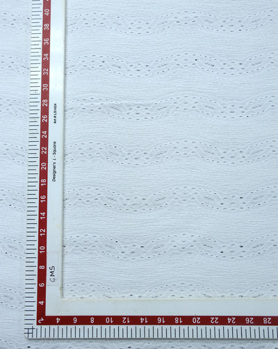 WHITE JACQUARD LYCRA FABRIC