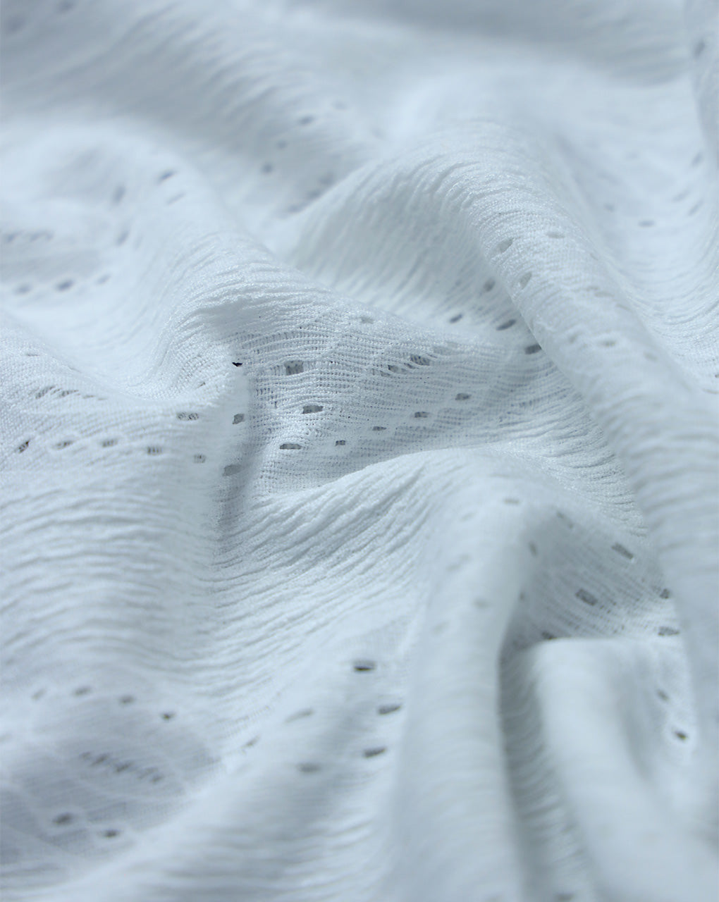 WHITE JACQUARD LYCRA FABRIC