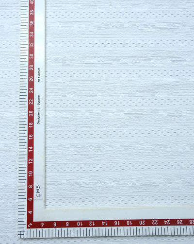 WHITE JACQUARD LYCRA FABRIC
