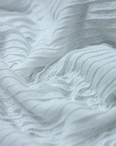 WHITE JACQUARD LYCRA FABRIC