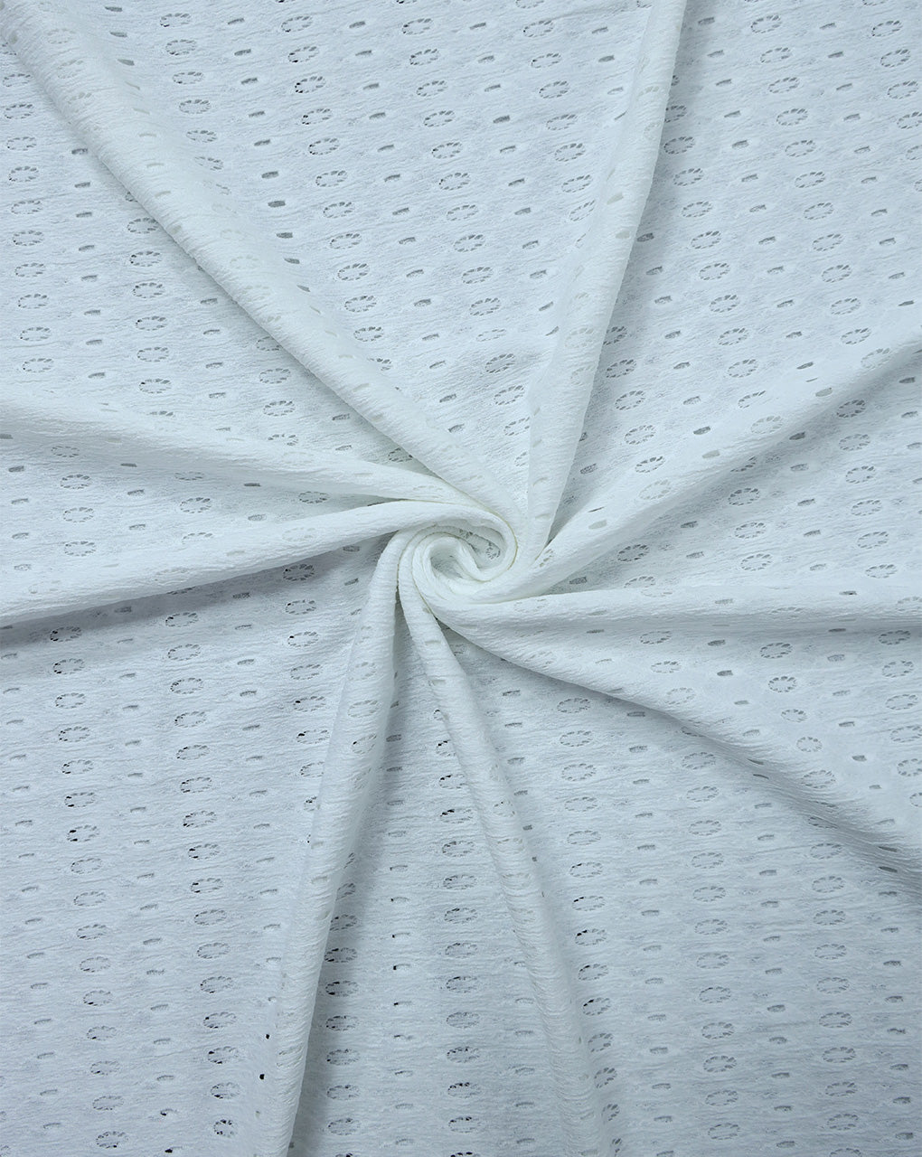 WHITE JACQUARD LYCRA FABRIC