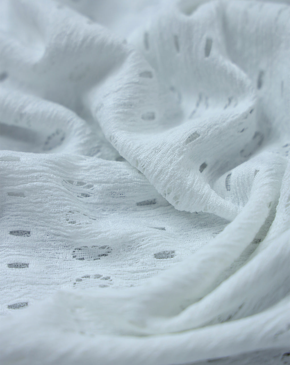 WHITE JACQUARD LYCRA FABRIC